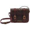 DR MARTENS Tracolla di pelle da 18cm BORDEAUX CON RICAMI