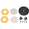 SUNGOOYUE Ingranaggio Cilindrico Grande 1/10 RC, Ingranaggio Grande 56T con Ingranaggio Motore 13T 15T Parti di Aggiornamento RC per Auto Cingolata Axial SCX10 RC(Nero)