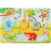 Goki Steckpuzzle Afrikanische Tierkinder: 30 x 21 x 2,4 cm, Holz, 8 Teile, per Stück