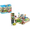 PLAYMOBIL MyLife Promo Pack 71648 Supermercato bio, con Cassa con Nastro trasportatore, Carrello della Spesa e Tre Personaggi, Giocattolo per Bambini dai 4 Anni in su