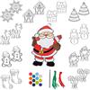 THE TWIDDLERS 20 Pezzi Kit Acchiappasole Natale| 10 Acchiappasole per Dipingere e Decorare, 9 Colori, 1 Pennello| Fai Da Te Attività Creativa Decorazione Finestra Riempitore Calze Natalizie Regali per Bambini.
