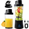 Leikurvo Frullatore portatile da 700 ml, con 6 lame, 6000 mAh, USB, ricaricabile, senza BPA, senza leakproof-Lid&Sip Spout per casa, ufficio, viaggio