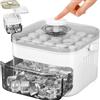 Generico 50 cubetti con coperchio a pressione facile, cassetto del ghiaccio portatile estraibile a doppio strato con maniglia per cucina Picnic Campeggio Vacanze Bevande