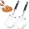 huiyaxun 2 Pezzo Pala per Pizza Corta, Pala Pizza in Acciaio Inox, Paletta per Pizza con Funzione di Taglio, Pale per Pizza, Impugnatura Antiscivolo Ergonomica per Torta per Pizzas, Pane, Crostate