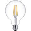 PHILIPS Corepro LEDglobe E27 Filamento Chiara 95mm 7W 806lm - 827 Bianco Molto Caldo | Sostitutiva 40W