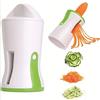 Springwillfly 3 in 1 manuale Spiralizer Grattugia trituratore con lame in acciaio inox per un uso affidabile a lungo termine della cucina