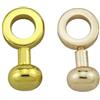 WHYHKJ 4PCS Ottone Ball Borchie Rivetti O-D Anello Ottone Sferico Rivetto Pulsante per Pelle Crossbody Borsa Artigianato, Oro Chiaro e Oro K