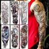 PEKNUX Tatuaggi Temporanei 6 Pc Braccio Completo Uomo Donna Tatuaggi Temporanei Adesivi Lunghi Maori Totem Tatuaggi Finti Body Art Tatuaggi Impermeabili Adesivi Trucco