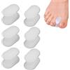 KOAHDE Distanziale Dita Dei Piedi,Gel Morbidi Distanziatori Standard Per Le Dita Dei Piedi,Dita Sovrapposte Divaricatore,Distanziatore per Dita in Silicone,Separatori per Dita dei Piedi in Gel,6PC