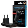 Patona Caricabatterie rapido Platinum 65 W con adattatore piatto GaN, 2 porte USB-C PD 3.0 + QC 3.0 per UE/USA/CANPATONA nero"