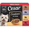 CESAR Creations Mix di Sapori (manzo, pollo, agnello, tacchino) 40 x 100g cibo umido per cani adulti