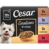 CESAR Creations Mix di Sapori (manzo, pollo, agnello, tacchino) 12 x 100g cibo umido per cani adulti