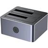 Unitek UNITEK Y-3026GY01-EU unità di archiviazione docking station USB 3.2 Gen 1 (3.1 Gen 1) Tipo-B Grigio