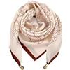 HEUchuan Foulard con chiusura magnetica Sciarpa scaldacollo a triangolo magnetico da donna in cotone lino seta quadrato elegante for tutte le stagioni