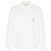 Armani Exchange Maglione Uomo in Cotone con Logo a Mezza Zip