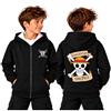 One Piece Felpa con Cappuccio Ragazzo e Adolescenti, 9-16 Anni, Sherpa Pile Felpa Zip Bambino, Manga Regalo Bambini