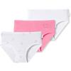 Schiesser Confezione da 3 Slip per Fianchi Intimo, Assortiti 7, 128 cm Bambine e Ragazze