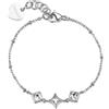 SAGAPÒ Bracciale in acciaio con cristalli luce