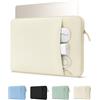 ProCase Custodia per 13 MacBook Neo/Air/Pro - Beige | Imbottita, tasca frontale. Ideale per professionisti, studenti, viaggi. Compatibile con 13 Lenovo/HP/Acer/Asus.