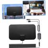 Suxdlan Antenna TV digitale HDTV 1500 miglia Antenna TV 4K 1080P Ricevitore HD con amplificatore di segnali Nero