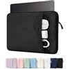 ProCase Custodia per 13 MacBook Neo/Air/Pro - Nero | Imbottita, tasca frontale. Ideale per professionisti, studenti, viaggi. Compatibile con 13 Lenovo/HP/Acer/Asus.