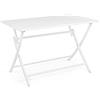 Bizzotto Milo srl Tavolo Pieghevole Elin Bianco 110 X 70 in Alluminio da Esterno per Giardino
