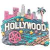 Tozoaioo Calamita da frigo Los Angeles Stati Uniti souvenir da viaggio in resina stile skyline di Hollywood decorazione per la casa classico punto di riferimento artigianale