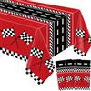 YJZCP Confezione da 3 tovaglie a tema auto da corsa Articoli per feste di compleanno a tema auto Tovaglia da tavolo con motivo stradale Copritavolo per feste tema corsa Decorazioni 86 x 51 pollici