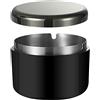 hanlongyu - Posacenere per sigarette da esterno con coperchio, decorativo, moderno, senza fumo, con involucro in plastica con rivestimento interno in acciaio inossidabile, posacenere a prova di odore