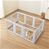 VEVOR Box per Parto di Cani Cuccioli 1930x1245x765mm, Recinto per Parto in Plastica per Cani Taglia Grande, Impermeabile con Finestre Trasparenti Serratura per Porta, Kit per Animali Domestici