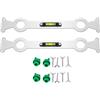 YUKERMARB 2 Set Livellatore per Tubi Acqua Calda e Fredda, Strumento Idraulico Multiuso Regolabile in Acciaio Inossidabile, con Livella a Bolla per Installazione del Rubinetto della