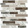 LONGKING 10 Pezzi Piastrelle Adesive 3D Marrone 30 x 30 cm | Rivestimenti in vinile autoadesivi per paraschizzi da cucina e bagno