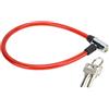 Generic Robusto e Durevole Cavo per Lucchetto per Bici in Filo di Acciaio Portatile per Combinazione di Lucchetto per Cancello per Bici e Moto, per i Ciclisti, Materiale in Gomma in Acciaio (rosso)