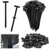HIKPACKER 100 Pezzi Nylon Universal Cable Tie Buckle, Fascette Stringicavo Autobloccanti Resistenti, Fibbie Universali In Nylon Per Fascette Fermacavi, UV Resistant Black Cable Ties for Car Daily Riparazioni