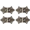 Springwillfly Cerniere in legno anticato, 4 pezzi, 31 mm x 57 mm, per gioielli vintage, cassette degli attrezzi e armadietti (bronzo)