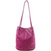 AOSSTA Borsa tote da donna, alla moda, di medie dimensioni, tinta unita, morbida, in finta pelle, borsa a tracolla, borsa a secchiello
