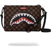 SPRAYGROUND Pochette Sharks In Paris WTF Bubble Brown Crossover Clutch