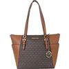 Michael Kors Borsa a tracolla, rosa elettrico multicolore, Marrone, Large