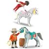 PLAYMOBIL | I Love Horses | Set 2 | Set da scuderia con cavallo, amazzone e accessori | Mondo equestre pieno di dolcezza per giochi di ruolo e immaginazione | Per bambini dai 4 anni in su | 210534