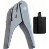 Cerlingwee Perforatore a Fungo Carta con Righello Posizionamento, Grigio, 1 Pezzo | Foratura A Fungo Per 6 Fogli A4, Raccoglitore Detriti Integrato, Accessorio Per Cartone Foto Riviste, Grigio