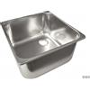 Motomarine Lavello Quadrato Nautico in Acciaio Inox 18/8 Spazzolato - 400x400 mm