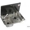 Can Piano Cottura a Gas Can con Lavello e Coperchio Inox 18/8 - Lavello a destra