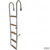 Motomarine Scaletta Pieghevole Inox con Passamano e Legno - 5 gradini