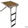 Motomarine Plancetta Minox con Scaletta in Acciaio Inox e Legno - L (3 gradini)