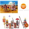 Playmobil Set 5391 Carro Romano senza scatola 6490 e 6491 4 Soldatini Romani ...