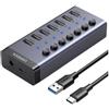 UGREEN Hub usb Ugreen USB 3.0 tipo A/C 7 porte 12V 2A Nero [90307]