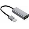 Ibox Adattatore di rete Ibox RJ45 a USB Tipo A 10-100-1000 Mb-s Argento [NUIBXUS4PAARJ00]