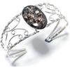 "Fatto a mano" Bracciale in argento sterling 925 fatto a mano con pietre preziose fossili...