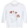 Vicario Cinque T-Shirt Donna Piccolo Rivestito Avanti 3/4 con Maniche Girocollo