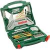 Bosch Home And Garden Accessories Set Trapano E Cacciavite In Titanio, Per Legno, Pietra E Metallo, Accessori Di Foratura, Verde, 70 Pezzi